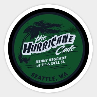 Retro Vintage Hurricane Cafe Seattle Sticker